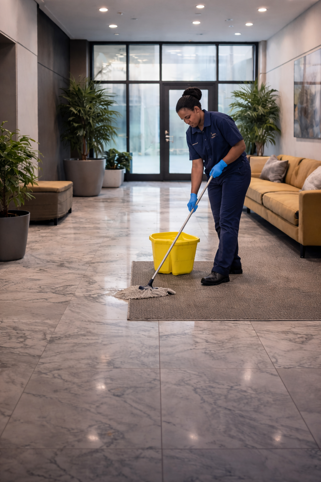 Communal lounge cleaning before and after — AskMiro London